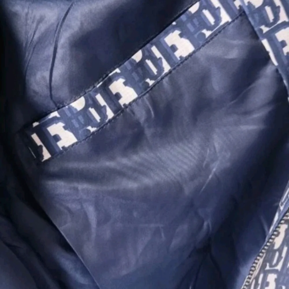 Dior Boutique Blue Monogram Hooded Windbreaker Jacket Men's Size XXL - Picture 8 of 11